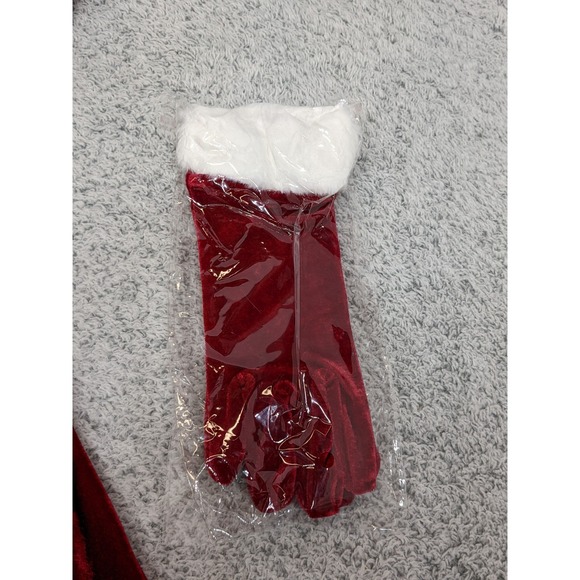 Mrs Santa Claus Velvet Costume Christmas Womens 4XL Hooded Belt Gloves New - Picture 16 of 16